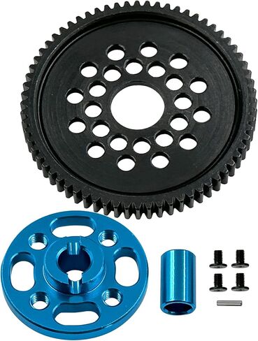 Rcarmumb 68T مجموعة تروس عالية السرعة ترقيات جزء لـ Tamiya TT02,54500 مجموعة تروس 68T من سبائك الألومنيوم تقفز in Saudi Arabia