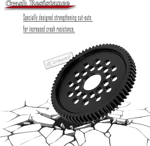 Rcarmumb 68T مجموعة تروس عالية السرعة ترقيات جزء لـ Tamiya TT02,54500 مجموعة تروس 68T من سبائك الألومنيوم تقفز in Saudi Arabia
