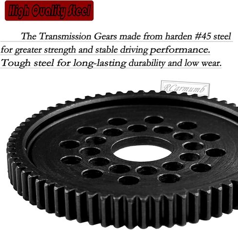 Rcarmumb 68T مجموعة تروس عالية السرعة ترقيات جزء لـ Tamiya TT02,54500 مجموعة تروس 68T من سبائك الألومنيوم تقفز in Saudi Arabia