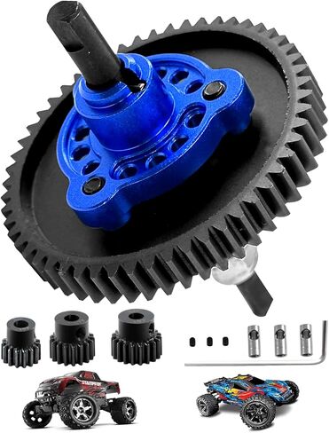 RCarmumb RC 54T Slipper Clutch ترقيات الجزء لـ Slash Stampede Rustler 4X4(VXL)، ترس معدني 54T مع مجموعة تروس Pinions (15T 17T 19T)، مزيل قابض النعال يقفز، #6878، أحمر in Kuwait