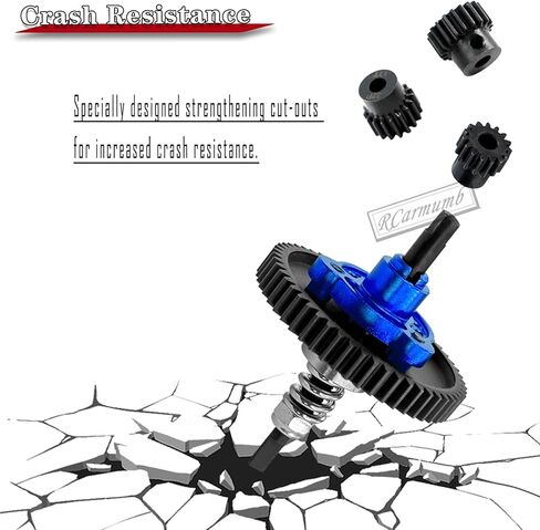 RCarmumb RC 54T Slipper Clutch ترقيات الجزء لـ Slash Stampede Rustler 4X4(VXL)، ترس معدني 54T مع مجموعة تروس Pinions (15T 17T 19T)، مزيل قابض النعال يقفز، #6878، أحمر in Kuwait