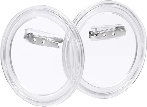 Aboat 25 Sets Design a Button Clear Acrylic Button Badges Kit with Pins for DIY Crafts and Craft Activities (2.36 Inch) in Kuwait