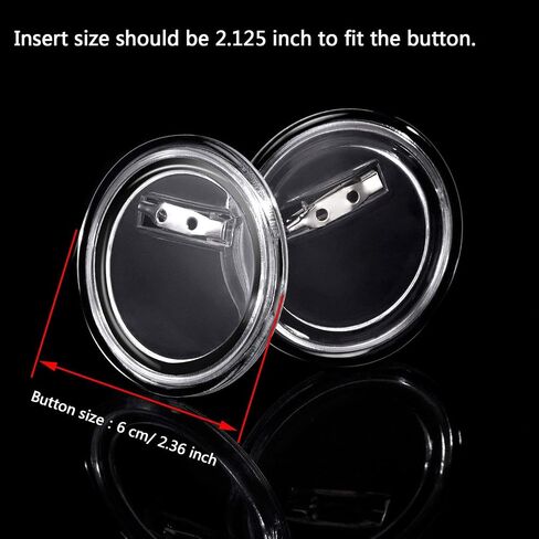 Aboat 25 Sets Design a Button Clear Acrylic Button Badges Kit with Pins for DIY Crafts and Craft Activities (2.36 Inch) in Kuwait