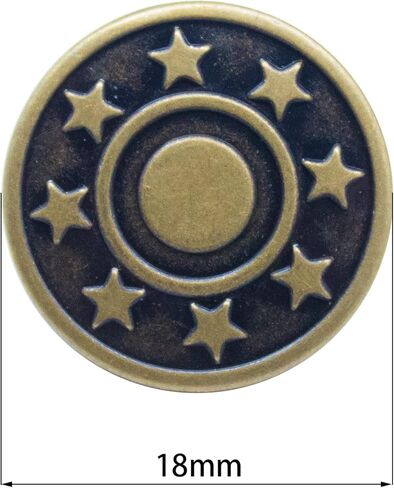 اف اند جي مجموعة ازرار جينز بديلة مضادة للنحاس مقاس 18 ملم مكونة من 25 قطعة للقمصان والجينز والحمالات والجاكيتات والحقائب والحرف الجلدية والاقمشة الثقيلة الاخرى in Kuwait