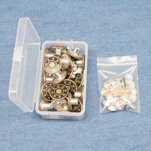 اف اند جي مجموعة ازرار جينز بديلة مضادة للنحاس مقاس 18 ملم مكونة من 25 قطعة للقمصان والجينز والحمالات والجاكيتات والحقائب والحرف الجلدية والاقمشة الثقيلة الاخرى in Kuwait