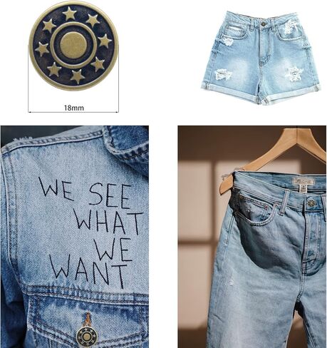 اف اند جي مجموعة ازرار جينز بديلة مضادة للنحاس مقاس 18 ملم مكونة من 25 قطعة للقمصان والجينز والحمالات والجاكيتات والحقائب والحرف الجلدية والاقمشة الثقيلة الاخرى in Kuwait