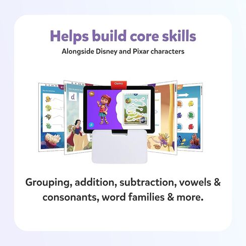 BYJU’S Learning: Disney, 1st Grade Premium Edition (App + 8 Workbooks) Ages 5-7, Featuring Disney & Pixar Characters - Learn Reading, Addition/Subtraction, Writing & Phonics - Osmo Fire base included in Saudi Arabia