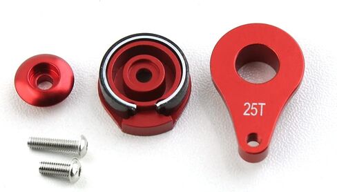2 Sets Aluminum 25T Servo Saver 1 Hole Adjustable Hi-Torque Servo Horn for 1/10 SCX10 Capra TRX4 TRX6 RC Car Crawler Boat Parts (Titanium) in Saudi Arabia