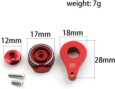 2 Sets Aluminum 25T Servo Saver 1 Hole Adjustable Hi-Torque Servo Horn for 1/10 SCX10 Capra TRX4 TRX6 RC Car Crawler Boat Parts (Titanium) in Saudi Arabia