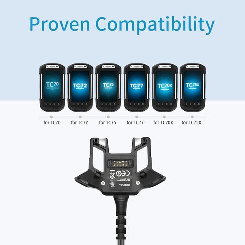 كابل شحن USB وبيانات محسّن من PCASSO مع محول لسلسلة Zebra TC70، TC77، TC72، TC75 - توافق عالمي عالي السرعة ومتين للشحن الفعال ومزامنة البيانات CBL-TC7X-USB1-01 in Kuwait