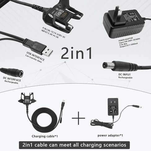 كابل شحن USB وبيانات محسّن من PCASSO مع محول لسلسلة Zebra TC70، TC77، TC72، TC75 - توافق عالمي عالي السرعة ومتين للشحن الفعال ومزامنة البيانات CBL-TC7X-USB1-01 in Kuwait