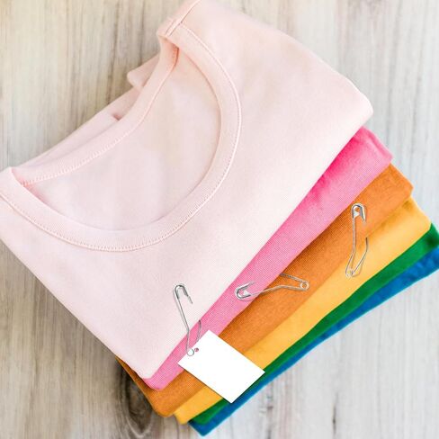 Popokk 100 قطعة دبابيس أمان منحنية مقاس 3 دبابيس اللحف دبابيس تغطية اللحف المنحنية 2.2 بوصة دبابيس أمان منحنية لحياكة اللحف (فضية) in Kuwait