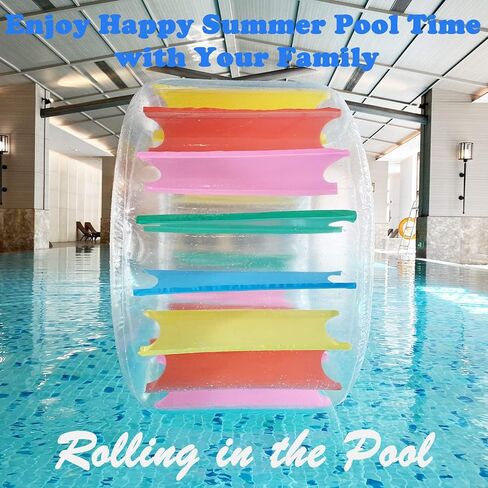ALLADINBOX Inflatable Roller Float, 40" Colorful Water Wheel, Swimming Pool Rainbow Roller Toy for Kids and Adults Outdoors, Recommended Age 3 Years+ in Kuwait