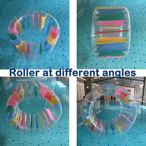 ALLADINBOX Inflatable Roller Float, 40" Colorful Water Wheel, Swimming Pool Rainbow Roller Toy for Kids and Adults Outdoors, Recommended Age 3 Years+ in Kuwait
