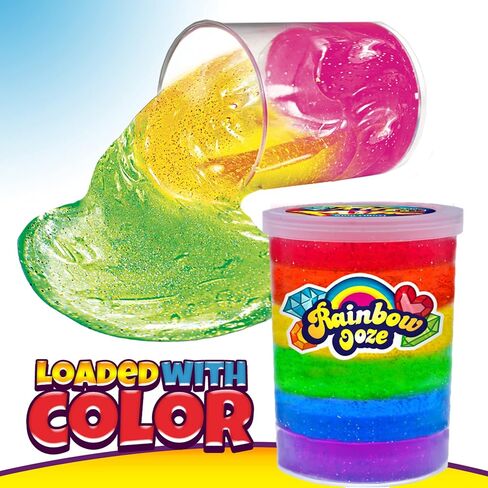 JA-RU Mega 1Lb Rainbow Putty Slime Kit Neon Glitter Colors (1 Unit) Unicorn Colors Glitter Putty Crystal Clear Slime Fidget Toy Squishy & Stretchy. Arts & Crafts Girls Party Favor Toy Supplies 4636-1 in Saudi Arabia