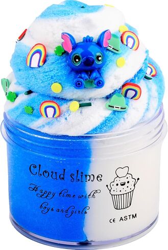 New Blue Cake Cloud Slime,Soft and Non-Sticky Cloud Slimes, Scented DIY Slime Kit for Girls Boys, Kids Party Favors Slime Putty Toy，Stress Relief Toy for Kids in Saudi Arabia