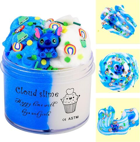 New Blue Cake Cloud Slime,Soft and Non-Sticky Cloud Slimes, Scented DIY Slime Kit for Girls Boys, Kids Party Favors Slime Putty Toy，Stress Relief Toy for Kids in Saudi Arabia