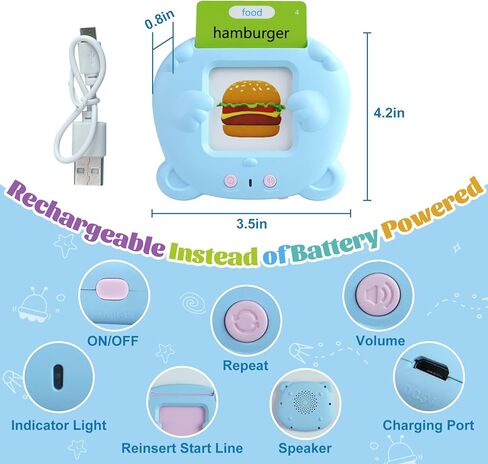 510 Sight Words Talking Flash Cards for Toddlers, Learning Speech Therapy Autism Sensory Toys for Toddlers,Kindergarten Preschool Educational Toys for Kids in Kuwait