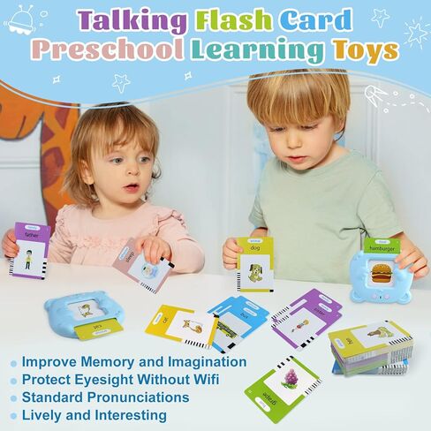 510 Sight Words Talking Flash Cards for Toddlers, Learning Speech Therapy Autism Sensory Toys for Toddlers,Kindergarten Preschool Educational Toys for Kids in Kuwait