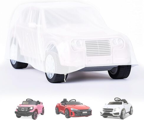 غطاء سيارة لعبة للأطفال من IndigoTempest9، حماية مقاومة للالتفاف الخارجي لسيارات لعب الأطفال ذات العجلات الكهربائية - غطاء فقط، 52 بوصة طول × 28 بوصة عرض × 24 بوصة ارتفاع، متجمد in Kuwait