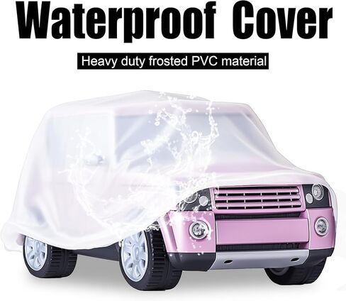 غطاء سيارة لعبة للأطفال من IndigoTempest9، حماية مقاومة للالتفاف الخارجي لسيارات لعب الأطفال ذات العجلات الكهربائية - غطاء فقط، 52 بوصة طول × 28 بوصة عرض × 24 بوصة ارتفاع، متجمد in Kuwait