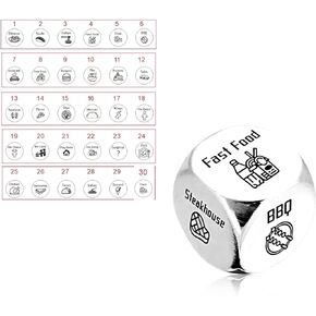 5 Pcs Food Dice Decision Maker Gifts for Boyfriend, Food Decision Maker Gifts Boyfriend Girlfriend Gifts Date Night Gifts for Couples in Kuwait