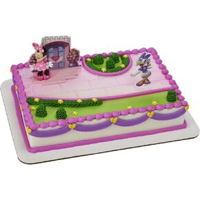DecoSet® Disney Mickey Mouse and Minnie Mouse Cake Topper, 2-Piece Topper Set, Durable Food-Safe Plastic
