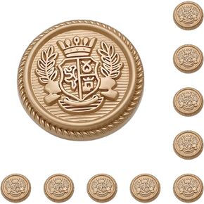 10 قطع أزرار ذهبية للسترة، أزرار ذهبية 20 مم لأزرار السترة للرجال والنساء، أزرار معدنية للخياطة، والمعاطف الرياضية، والبدلات، والزي الرسمي، والسترات in Kuwait