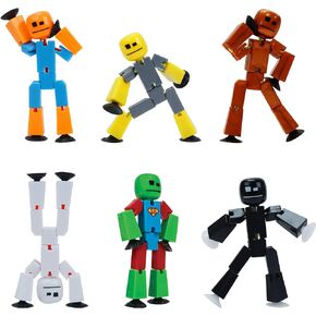 مجموعة Zing Stikbot المكونة من 6 قطع، مجموعة من 6 شخصيات مجسمة قابلة للجمع من Stikbot، إنشاء رسوم متحركة لإيقاف الحركة (قد تختلف الأنماط) in Saudi Arabia