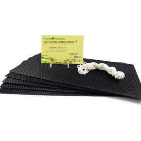 Make Your Own Beeswax Candle Starter Kit - Includes 5 Full Size 100% Beeswax Honeycomb Sheets in Red and Approx. 6 Yards of Cotton Wick. Each Beeswax Sheet Measures Approx. 8" x 16 1/4". in Saudi Arabia