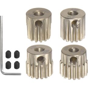 مجموعة تروس المحرك HARFINGTON 48P 4 قطع 44T 45T 46T 47T تناسب 1/8 بوصة RC عمود المحرك 48 درجة 7075 تروس ألومنيوم لسيارة RC، مع مفتاح سداسي