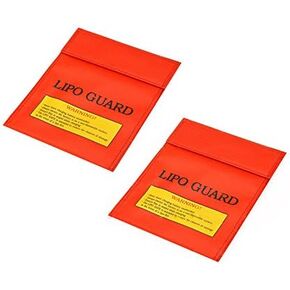 غطاء حماية لبطارية LiPo LiPo LiPo مقاس كبير عام واقي من الحريق/ حقيبة مواد الألياف للشحن والتخزين 23x30 سم أحمر قطعتان in Kuwait