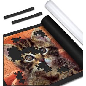 سجادة أحجية الصور المقطوعة قابلة للطي - 1500 1000 500 قطعة من اللباد الأسود غير القابل للانزلاق، هدايا لوحة الألغاز الكبيرة للبالغين والأطفال، حقيبة تخزين أنبوبية مضخة غراء قابلة للنفخ، غطاء حافظة سهل النقل in Kuwait