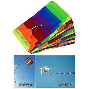 Double Fun 2 x 32 Feet (10M) Long Eye Catching Rainbow Tail for RC Drone, Kite, Air Show, Aerobatic Flight in Saudi Arabia
