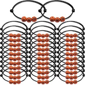 CHRIMISS 40 قطعة من أساور الحفلات الرياضية المفضلة مع خرز البيسبول وهدايا الحفلات الرياضية وأساور ملهمة قابلة للتعديل in Kuwait