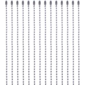 CCINEE 50pcs Stainless Beads Chains 4.72" Adjustable Ball Chains Antiqued Matching Connectors Bulk for Jewelry Making