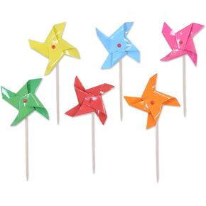 Beistle Assorted Colors Pinwheel Picks - 24 Pcs in Saudi Arabia