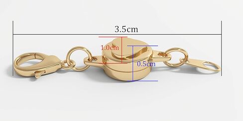 KONMAY 10 Sets Magnetic Necklace Extender Clasps and Closure, Round Golden Magnetic Necklace Bracelet Locking Clasp for Jewelry Making in Kuwait