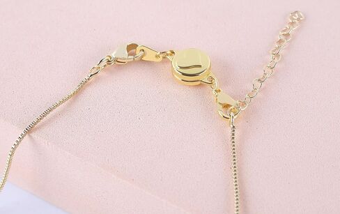 KONMAY 10 Sets Magnetic Necklace Extender Clasps and Closure, Round Golden Magnetic Necklace Bracelet Locking Clasp for Jewelry Making in Kuwait