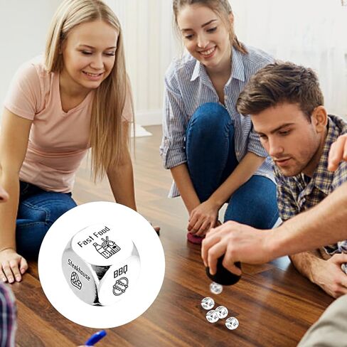 5 Pcs Food Dice Decision Maker Gifts for Boyfriend, Food Decision Maker Gifts Boyfriend Girlfriend Gifts Date Night Gifts for Couples in Kuwait