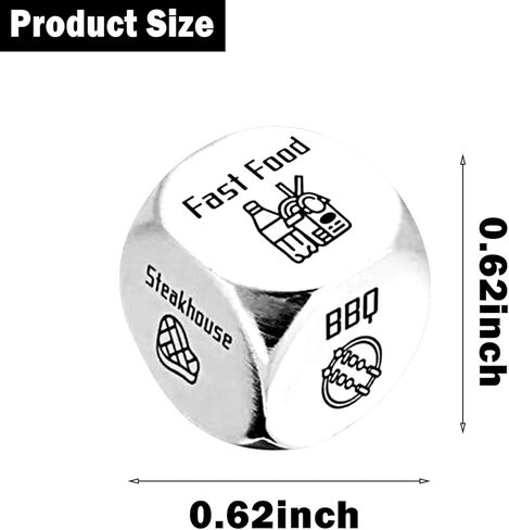 5 Pcs Food Dice Decision Maker Gifts for Boyfriend, Food Decision Maker Gifts Boyfriend Girlfriend Gifts Date Night Gifts for Couples in Kuwait