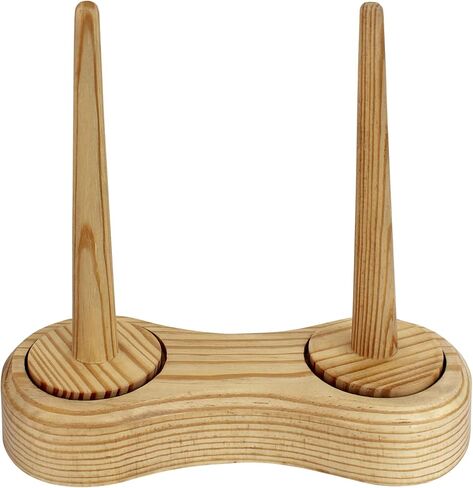 Iblay Wood Arts Wood Yarn Holder with Twirling Mechanism Classic Hand-Operated Winding and Dispensing Accessories, Presents for Craft Lovers7 Inch in Saudi Arabia