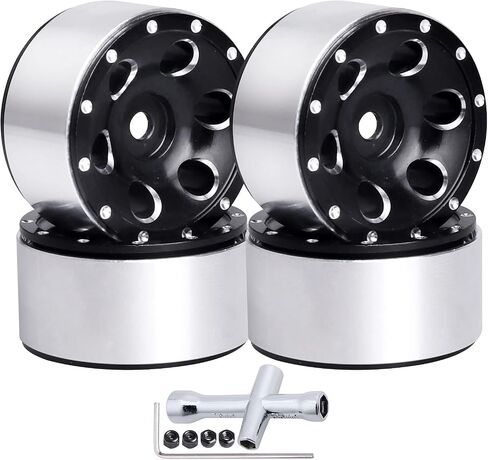 GoHobby 1.0 Beadlock Wheels 1" Micro Wheel Rims for All 1/24 Scale Axial SCX24 RC Crawler Car Upgrades Accessories in Saudi Arabia
