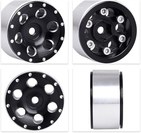 GoHobby 1.0 Beadlock Wheels 1" Micro Wheel Rims for All 1/24 Scale Axial SCX24 RC Crawler Car Upgrades Accessories in Saudi Arabia