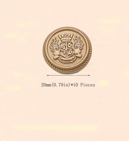 10 قطع أزرار ذهبية للسترة، أزرار ذهبية 20 مم لأزرار السترة للرجال والنساء، أزرار معدنية للخياطة، والمعاطف الرياضية، والبدلات، والزي الرسمي، والسترات in Kuwait