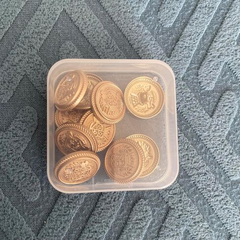 10 قطع أزرار ذهبية للسترة، أزرار ذهبية 20 مم لأزرار السترة للرجال والنساء، أزرار معدنية للخياطة، والمعاطف الرياضية، والبدلات، والزي الرسمي، والسترات in Kuwait