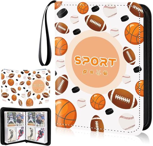 Sports Card Binder, 9-Pocket Trading Card Binder,900 Pockets Double Sided Pockets Baseball Card Binder, Football Baseball Basketball Hockey Card Collection Storage Album in Saudi Arabia