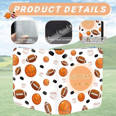 Sports Card Binder, 9-Pocket Trading Card Binder,900 Pockets Double Sided Pockets Baseball Card Binder, Football Baseball Basketball Hockey Card Collection Storage Album in Saudi Arabia