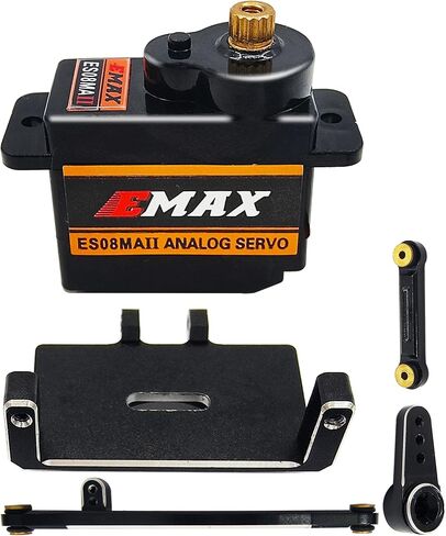 RC Servo EMAX Steering Servo with Servo Mount Bracket and Arm and Steering Link Set for RC Car Boat Model Parts Axial SCX24 Upgrade Parts(Red) in Saudi Arabia