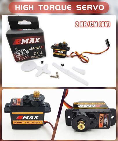 RC Servo EMAX Steering Servo with Servo Mount Bracket and Arm and Steering Link Set for RC Car Boat Model Parts Axial SCX24 Upgrade Parts(Red) in Saudi Arabia
